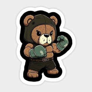 Boxing bear Sticker